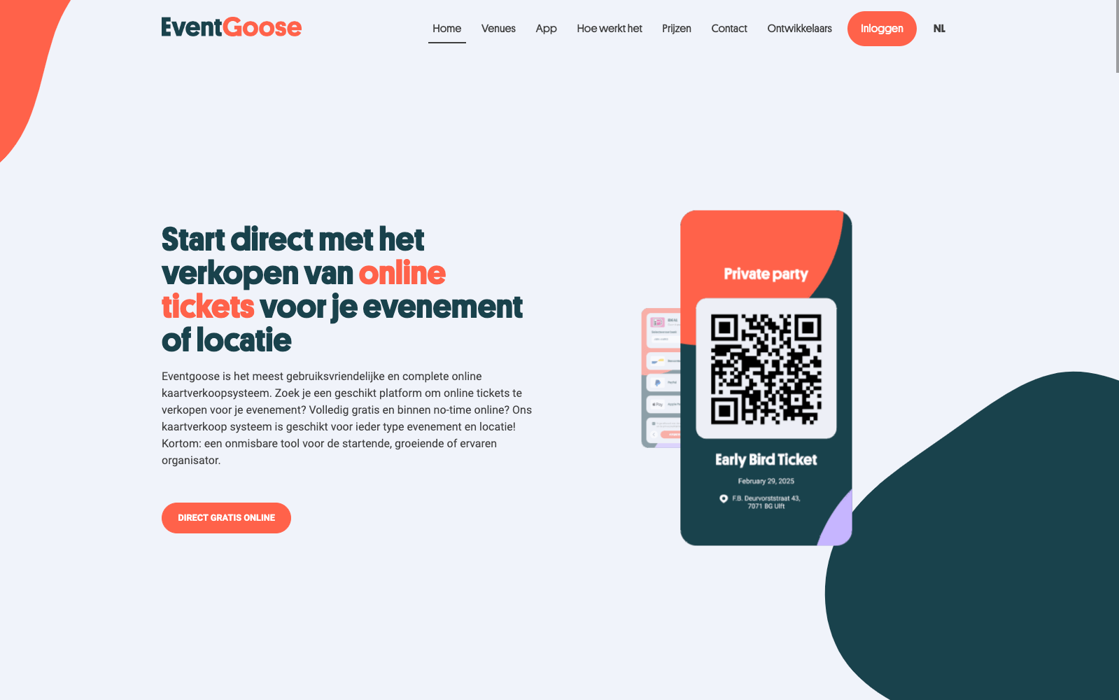 Nieuwe website van EventGoose